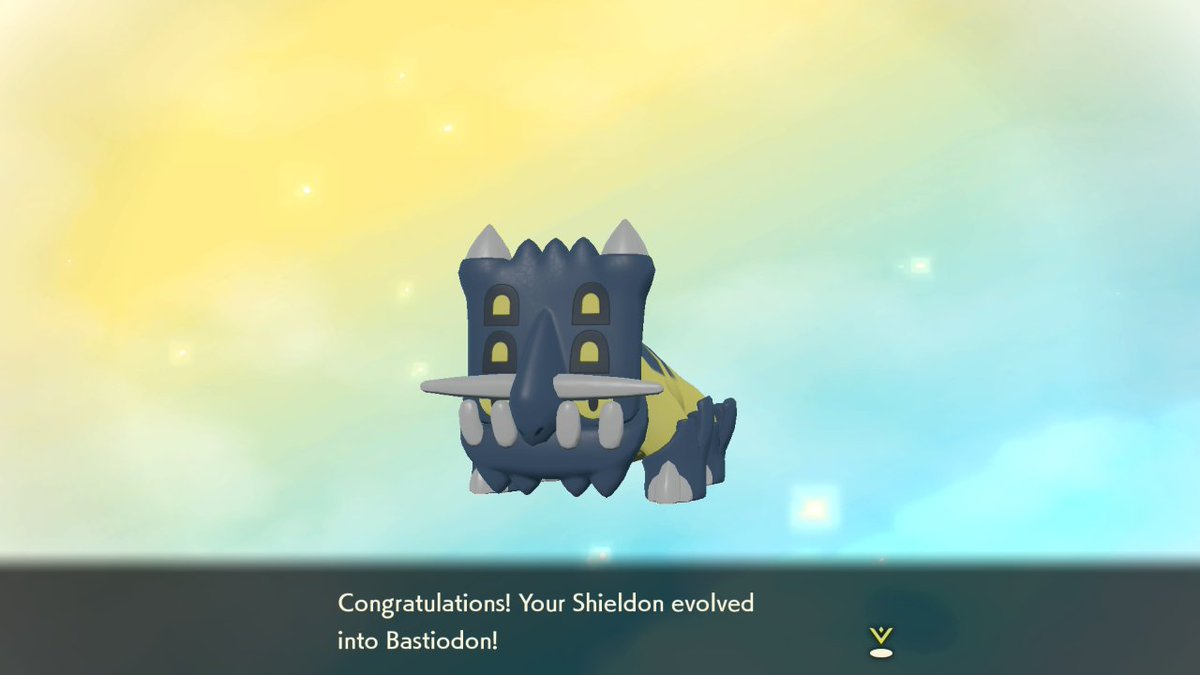 LeafCruz20's tweet photo. I did it!! after 98 Space-Time Distortion 2nd Shiny Shieldon to evolve into Bastiodon!!
The Fossil Hunt Space-Time Distortion is over!!
#ShinyPokemon #PokemonLegendsArceus #Shieldon #Bastiodon #PokemonFossil https://t.co/nVhB1JgctR