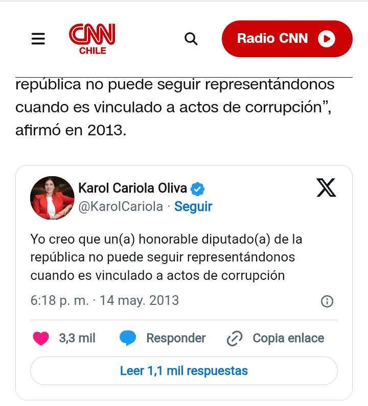 NOMASABUSOSS's tweet photo. #alerta cuando deja el puesto la CORRUPTA @KarolCariola  #karolcariolaRenunciaCorrupta  @TVN @biobio #alertá https://t.co/ac2n9EFmtL