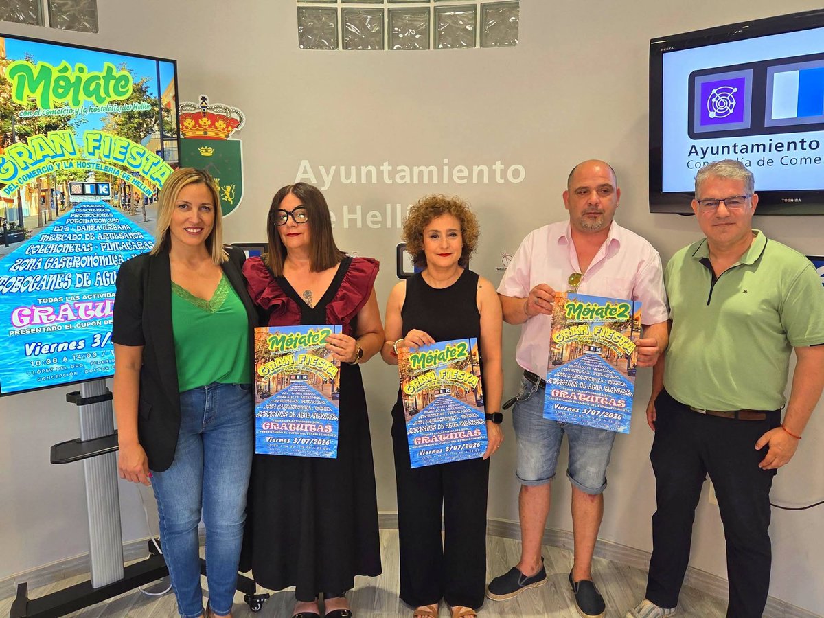 Vox_Hellin_Of's tweet photo. #Mójate2 

‼️Desde la Concejalía de Comercio del Ayuntamiento de Hellín, área de nuestra portavoz @HellinRaquel se ha preparado una gran fiesta para disfrutar en familia, apoyar al comercio y a la hostelería local y pasar un día inolvidable.

1/2 https://t.co/xBZb9hSMzX