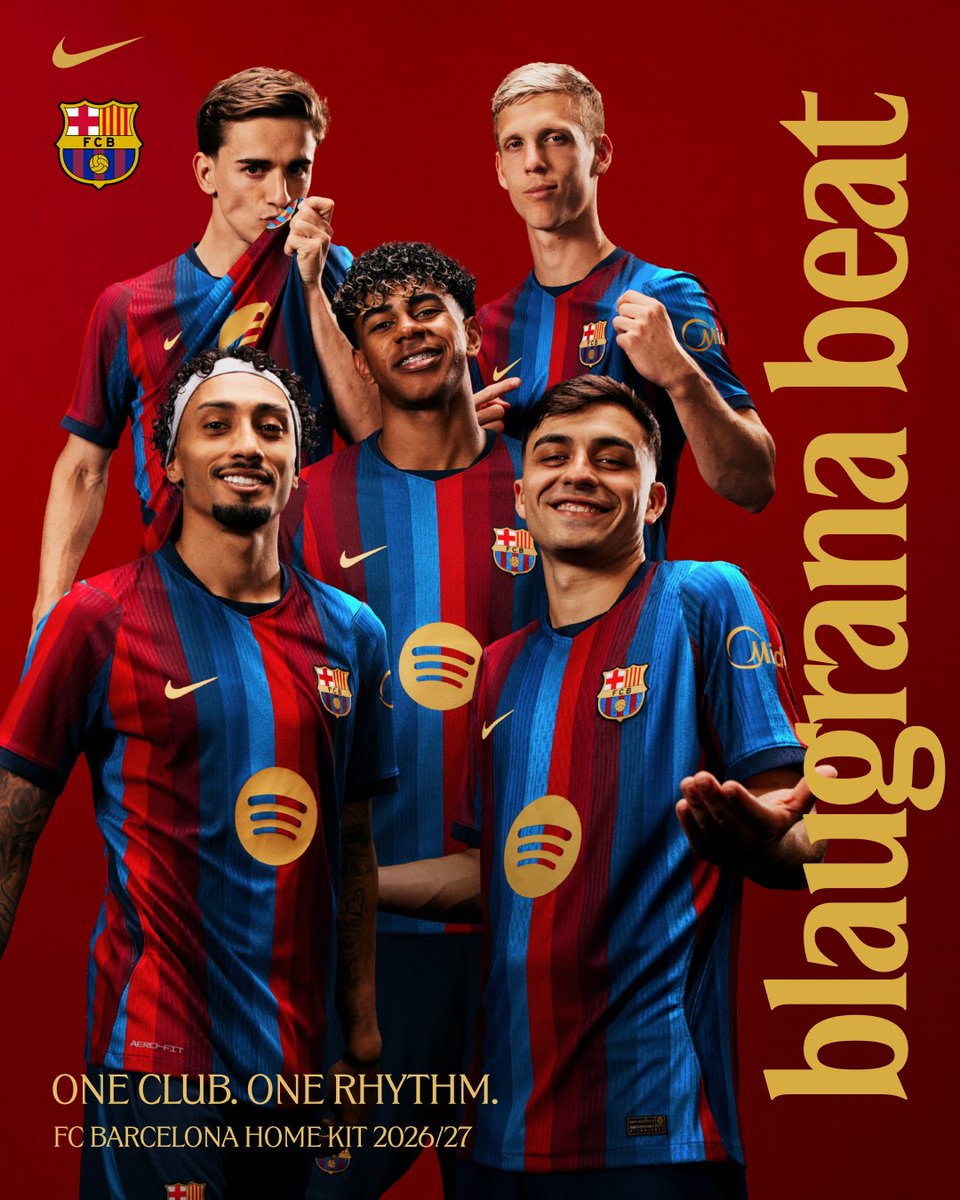FCBarcelona's tweet photo. Blaugrana heartbeat represents the energy that connects players, fans, and the club. It is what we share beyond results: a passion that drives us, unites us, and inspires us to keep moving forward. A heartbeat passed down from generation to generation, becoming visible every time the blaugrana colors come to life.