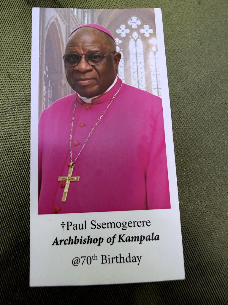 SimonKaggwaNjal's tweet photo. Archbishop Paul Ssemogerere greets you all as he celebrates his 70th birthday and invites you to pray for him. https://t.co/DpTqVDuljH