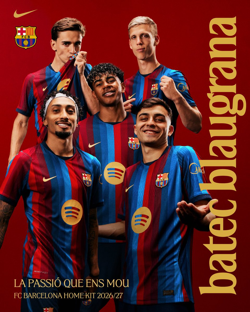 FCBarcelona_es's tweet photo. Batec Blaugrana representa la energía que conecta a jugadores, afición y club. Es aquello que compartimos más allá de los resultados: una pasión que nos impulsa, nos une y nos inspira a seguir avanzando. Un latido que pasa de generación en generación y que se hace visible cada vez que los colores blaugrana entran en acción.