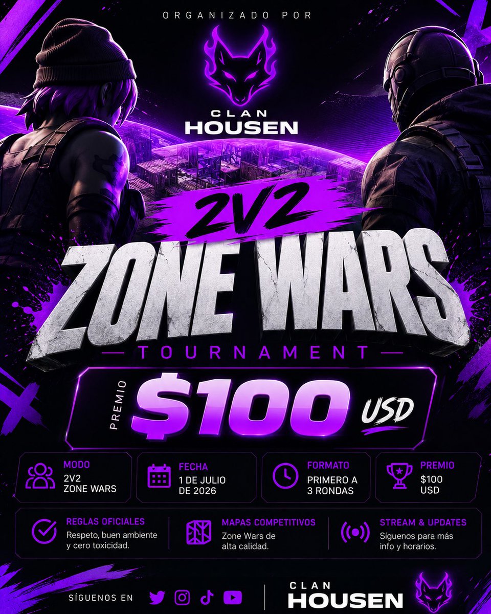 DragonRG_'s tweet photo. Torneo 2v2 zone wars, eliminación directa 🔥
Mañana 4:00pm en Twitch: DragonRG
Quien quiera participar mándeme mensaje junto con quién va a jugar ✅
Máximo 32 cupos 👀

Requisitos: Like &amp; RT y etiqueta a 2 amigos ❤️ https://t.co/fm2jygRmYv