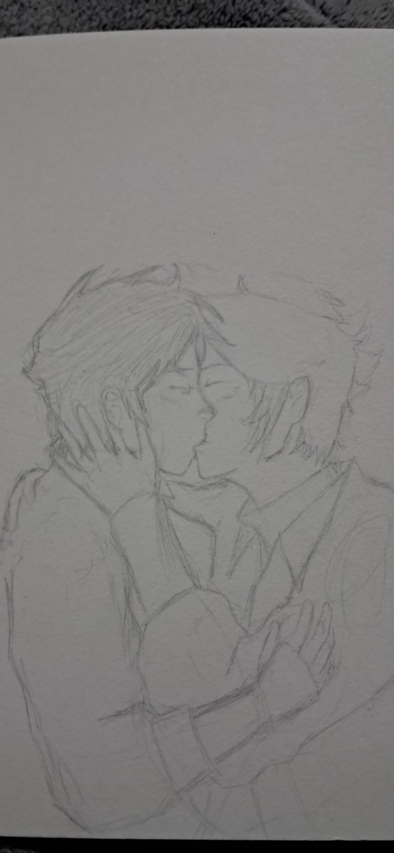 Choking_Dog's tweet photo. Jayjon WIP
(Redraw?? Of the kiss from secret six)
#jayjon https://t.co/FThwzKqxzk