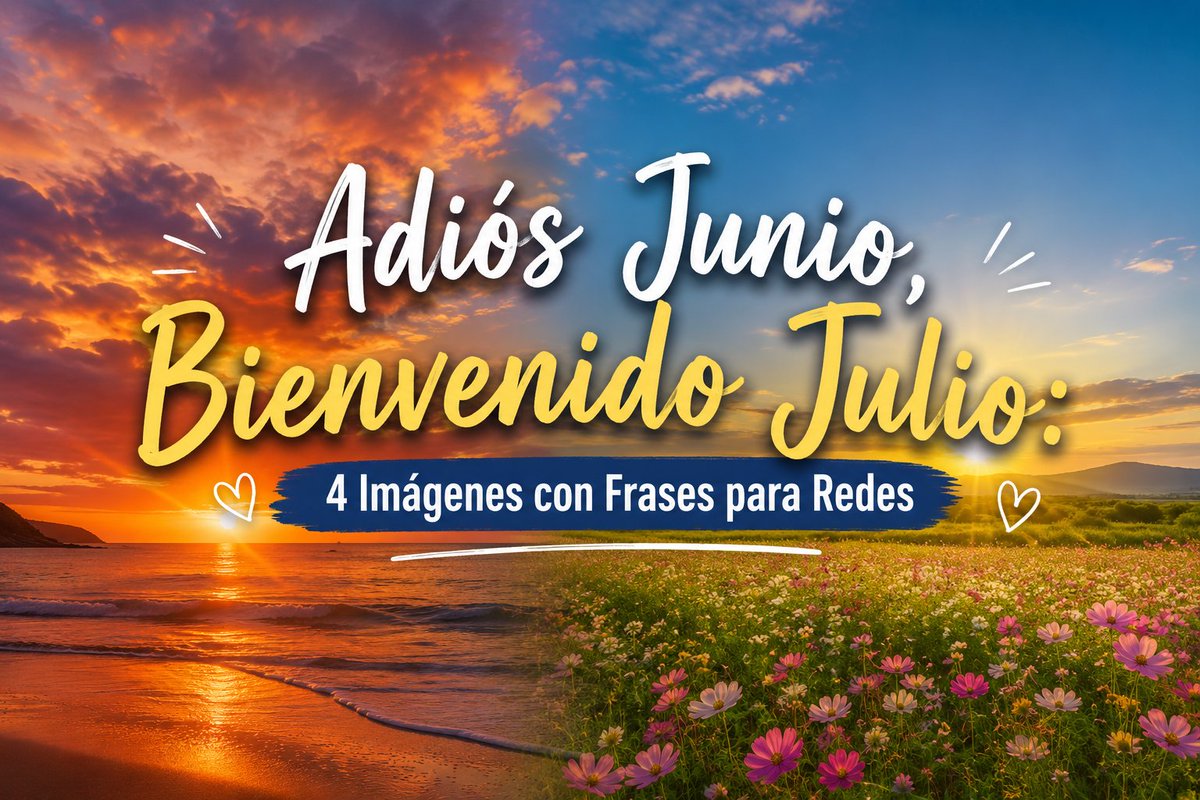 ClimaTecnoyMas's tweet photo. #Junio termina y #julio trae nuevas oportunidades ✨
👇 Descubre 4 imágenes con frases bonitas y originales para compartir.
¿Cuál representa mejor tu inicio de julio? 👀
https://t.co/NkXEssyQWc
#BienvenidoJulio #AdiosJunio #HolaJulio #NuevoMes #FrasesBonitas #Naturaleza https://t.co/iM4BTnPr11