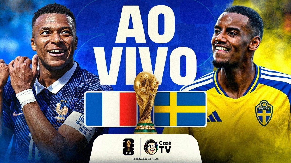 CazeTVOficial's tweet photo. 👀  OLHA OS CARAS AÍ! 🇫🇷

Estamos ao vivo para França x Suécia! Será que a tropa do Gyökeres vai dar trabalho pra favorita França? 🧐

Compartilha pra assistir com os amigos! 
▶️https://t.co/cDth75S6GK https://t.co/N4ZlbKln5w