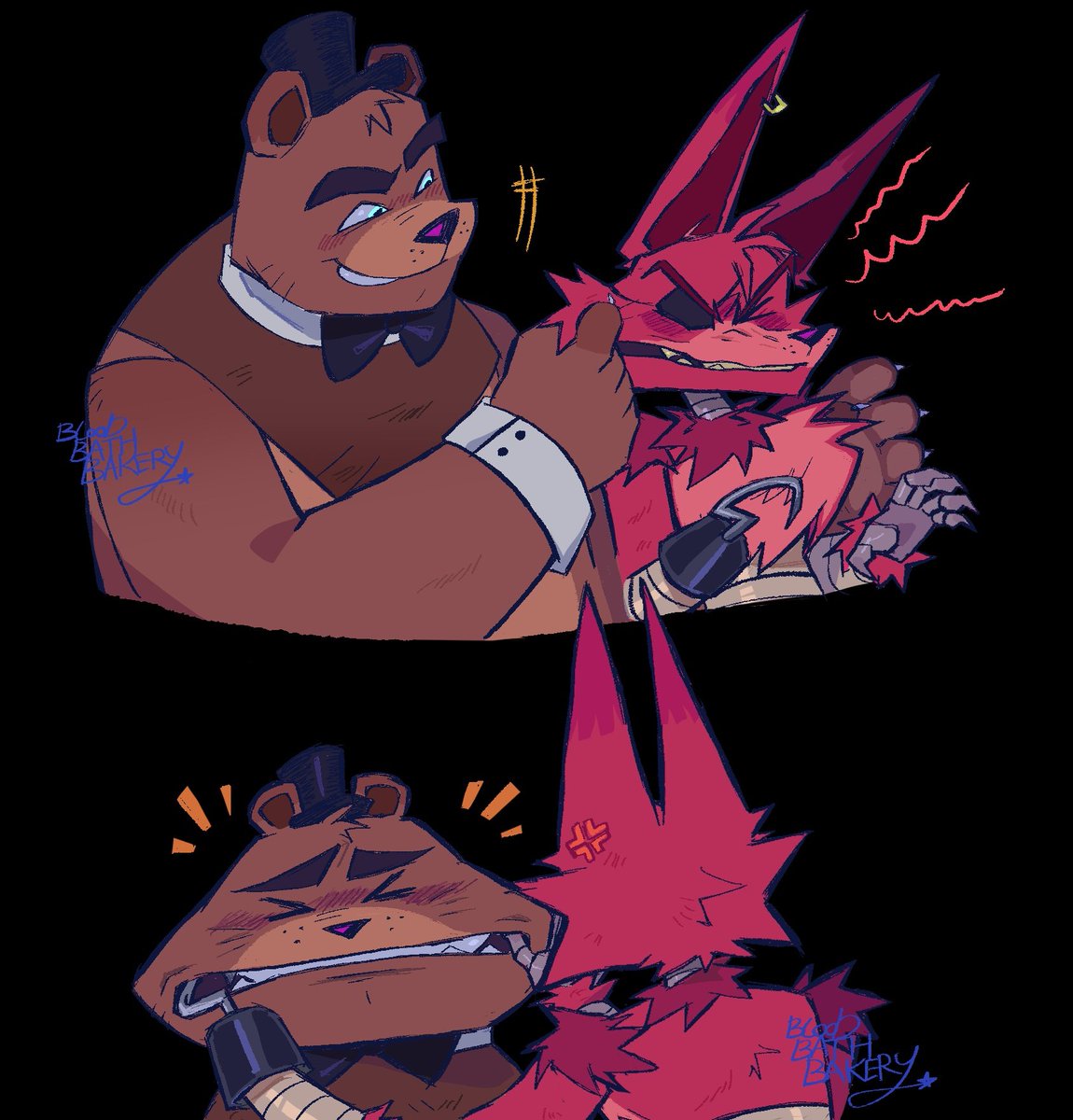 Bloodbathbaker1's tweet photo. Ending pride month on this note

#fnaf #fivenightsatfreddys #frexy https://t.co/5p2OglyiyK