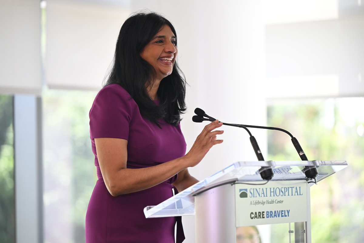 LtGovMiller's tweet photo. Cancer touches nearly every family. That's why today's opening of the Mandy & Dennis Weinman Cancer Building at Sinai Hospital means so much.

This beautiful new facility represents compassion, innovation, and the belief that every Marylander deserves access to high-quality care close to home. Congratulations to @LBHealth everyone who made this vision a reality.