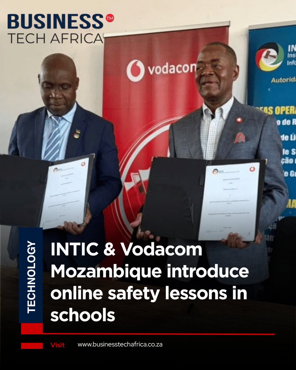 BusinessTech_SA's tweet photo. The National Institute of Information and Communication Technologies and @VodacomMz Moçambique to introduce online safety lessons in schools
Read more here: https://t.co/nuzgEpcfB4
#businesstechafrica #Vodacom #INTIC https://t.co/eYNoiDpJDI