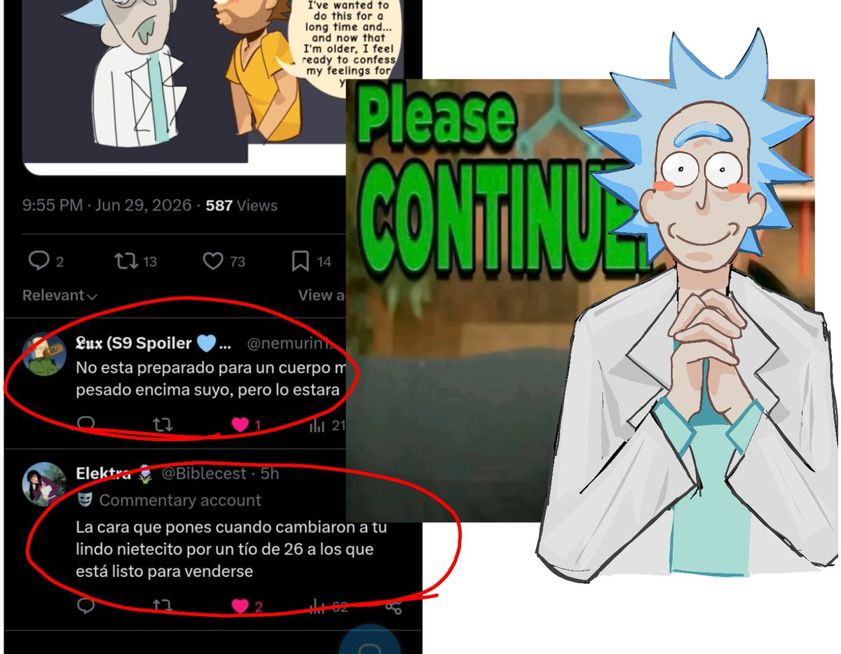 RickyX5k's tweet photo. Me encanta cuando comentan en los posts🐬
#rickandmorty #ricksanchez https://t.co/kgySHMfPqf