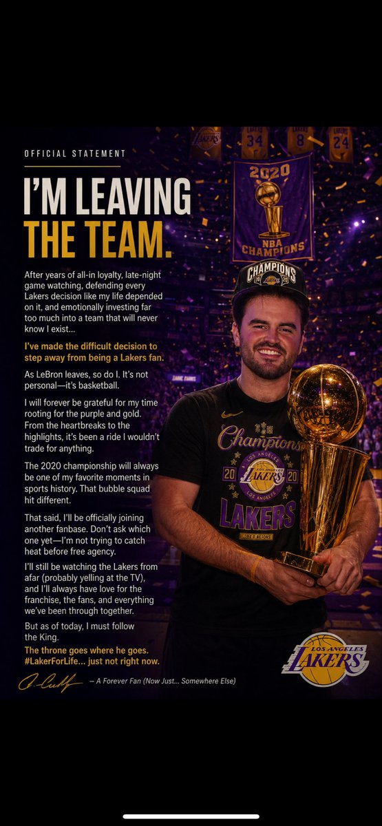 AlexStrachan_'s tweet photo. Thank you Laker Nation💜💛 https://t.co/MI3t4n1ALg