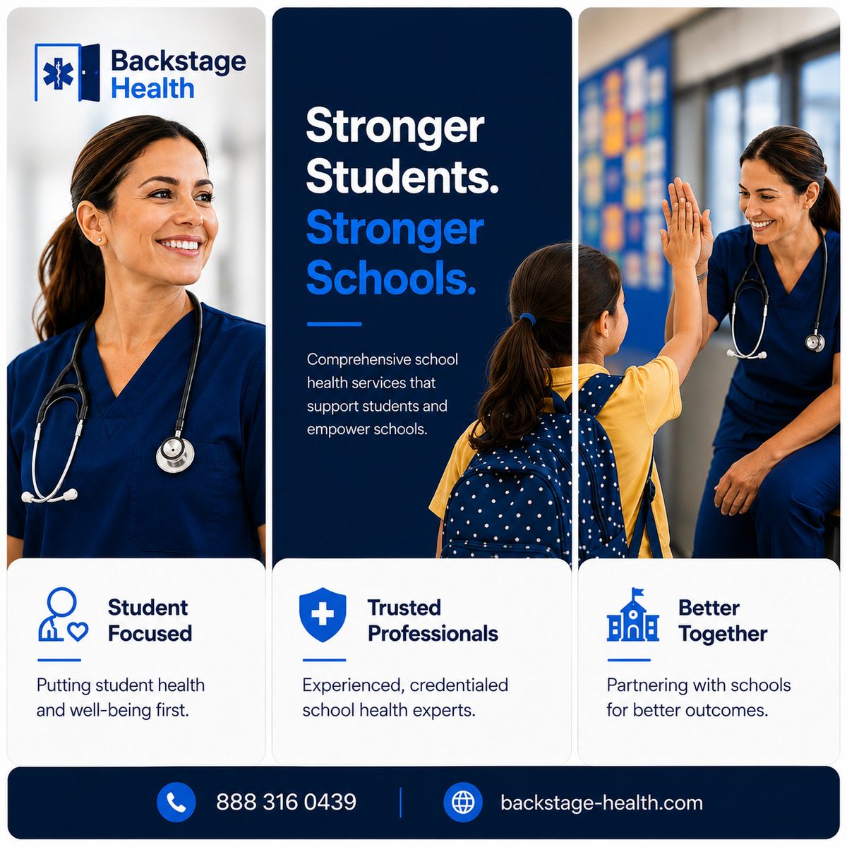 BackstageHealth's tweet photo. 𝐄𝐯𝐞𝐫𝐲 𝐬𝐭𝐮𝐝𝐞𝐧𝐭 𝐝𝐞𝐬𝐞𝐫𝐯𝐞𝐬 𝐚𝐜𝐜𝐞𝐬𝐬 𝐭𝐨 𝐪𝐮𝐚𝐥𝐢𝐭𝐲 𝐡𝐞𝐚𝐥𝐭𝐡𝐜𝐚𝐫𝐞 𝐚𝐭 𝐬𝐜𝐡𝐨𝐨𝐥. At Backstage Health, we're proud to partner with schools to provide compassionate, high-quality health services that support student well-being &amp; academic success. https://t.co/MZP7SLbbec