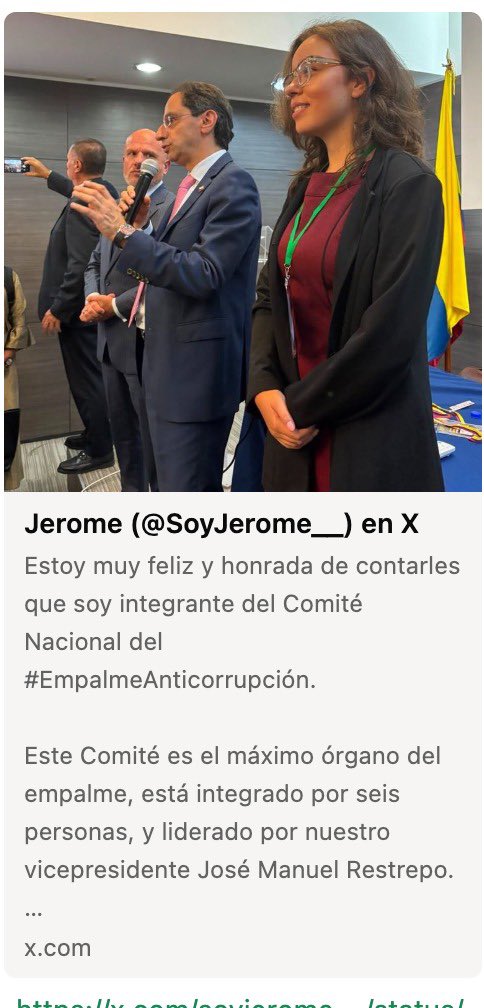SoyJuanLozano's tweet photo. No es un empalme técnico; es tan político que en él participan estudiantes sin título de pregrado o experticia.

El caso de Jerome es particular. La gran prensa y la derecha bautizan de técnica a quien, como Juliana Guerrero , carece de competencia en el tema delegado. https://t.co/W3uyFhh0Cm