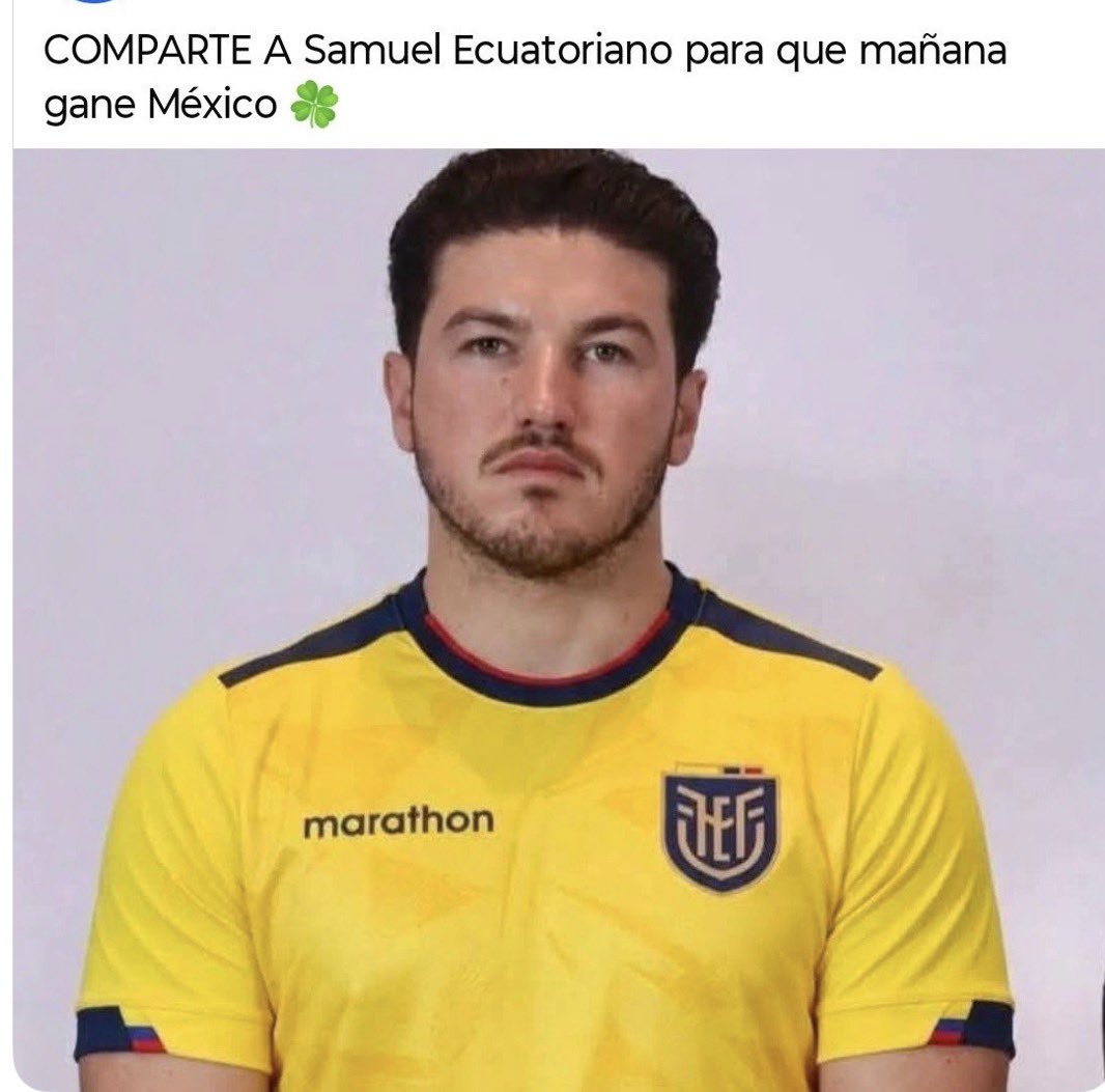 roroderm's tweet photo. @nwlust @samuel_garcias Mójate por Ecuador y tráenos suerte Samuelon!! https://t.co/ScagYKXNRP