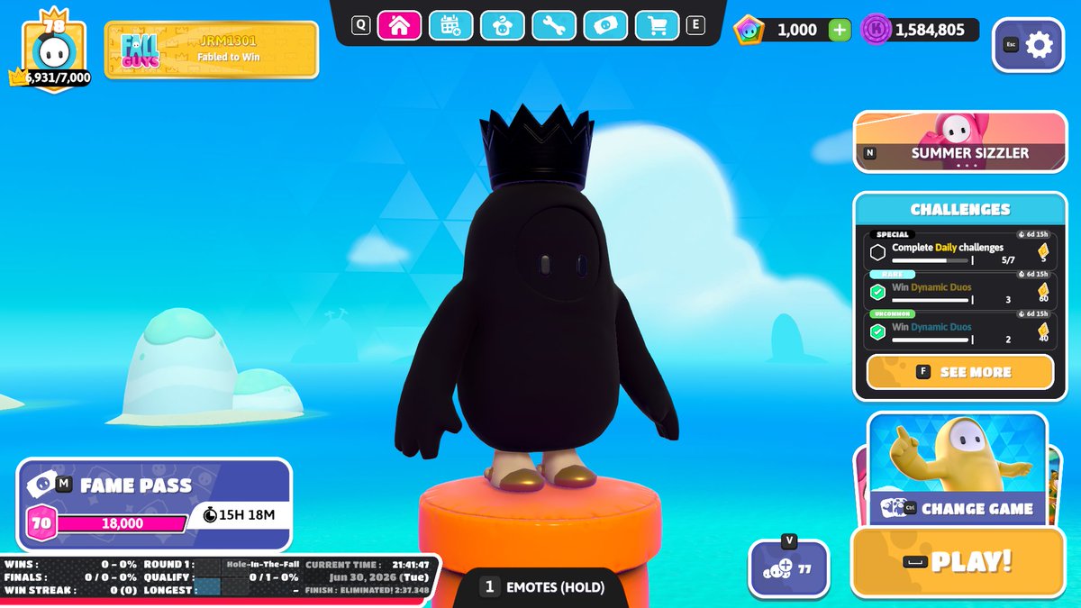 crownleaderbrd's tweet photo. 👑 JRM1301: 6,905 ➡ 6,931 (#628 ➡ #627)
#FallGuys #CrownLeaderboard #FallGuysCrownLeaderboard https://t.co/vV3HTTSdVd