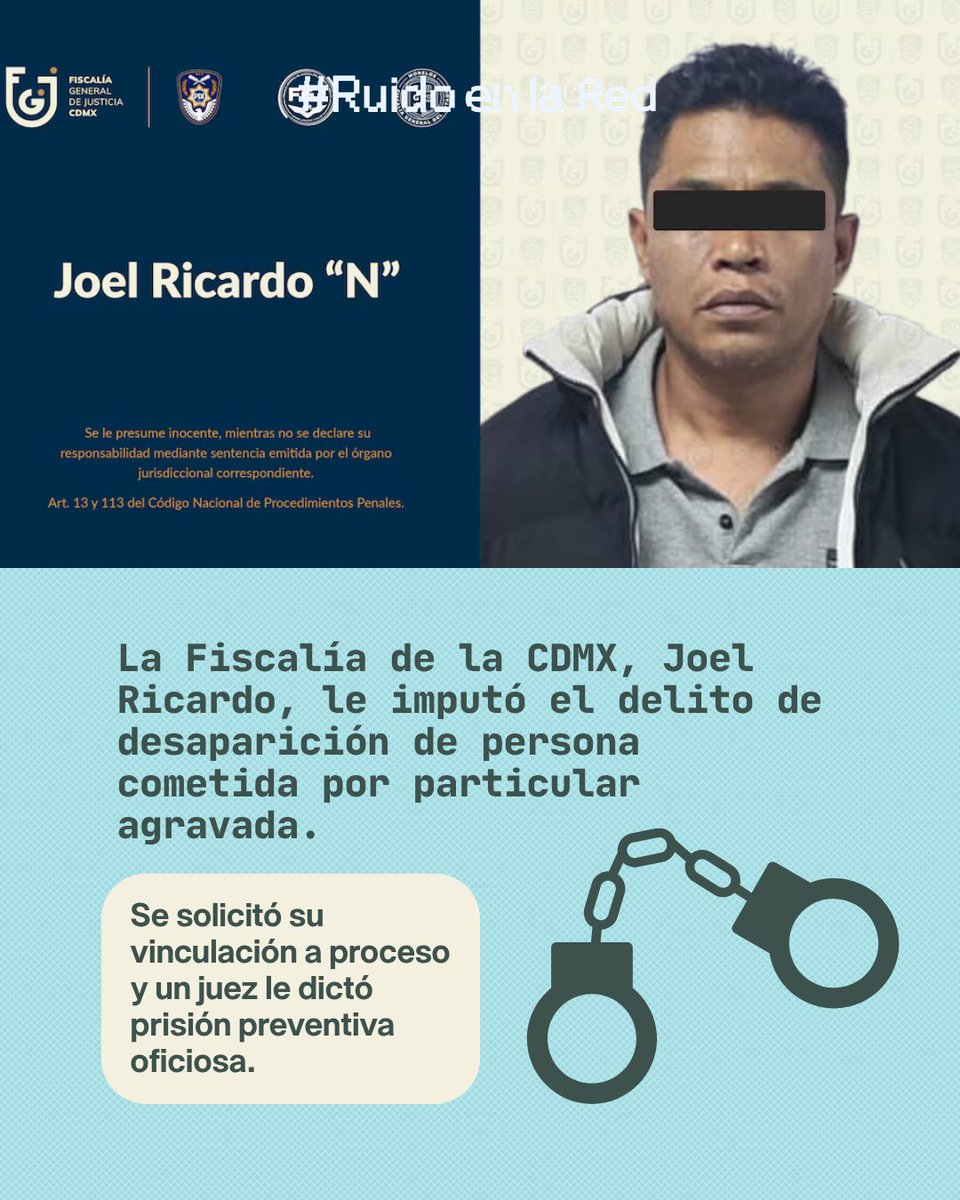 RuidoEnLaRed's tweet photo. 🕯️ Fátima Ozoara, auxiliar de enfermería de 20 años, fue localizada sin vida después de haber sido reportada como desaparecida desde el 21 de junio, cuando salió de su trabajo en la alcaldía Álvaro Obregón.

La Fiscalía de CDMX informó que un hombre ya fue detenido por su probable participación en la desaparición y feminicidio de la joven.