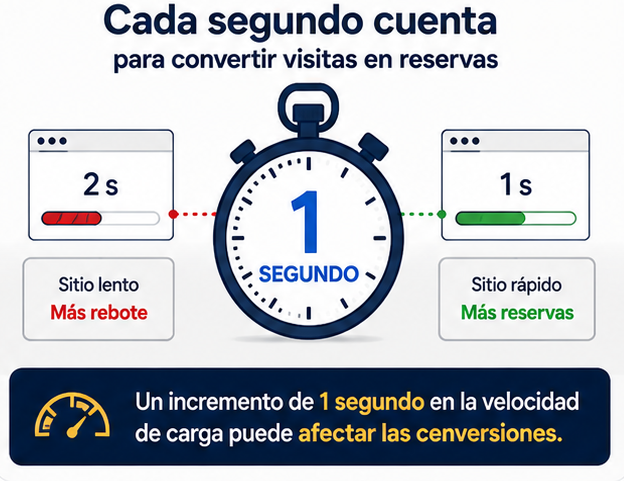 ecommerce365mx's tweet photo. ⏳ 1 segundo puede costarte reservas.

🚶‍♂️ Menos velocidad = Más rebote
📉 Más rebote = Menos oportunidades
🚫 Menos oportunidades = Menos reservas
🚀 Más velocidad = Mejor experiencia = Más reservas
🎯 Optimiza tu sitio y convierte más visitas en reservas.

#MarketingHotelero https://t.co/nyLWXNA3Fv