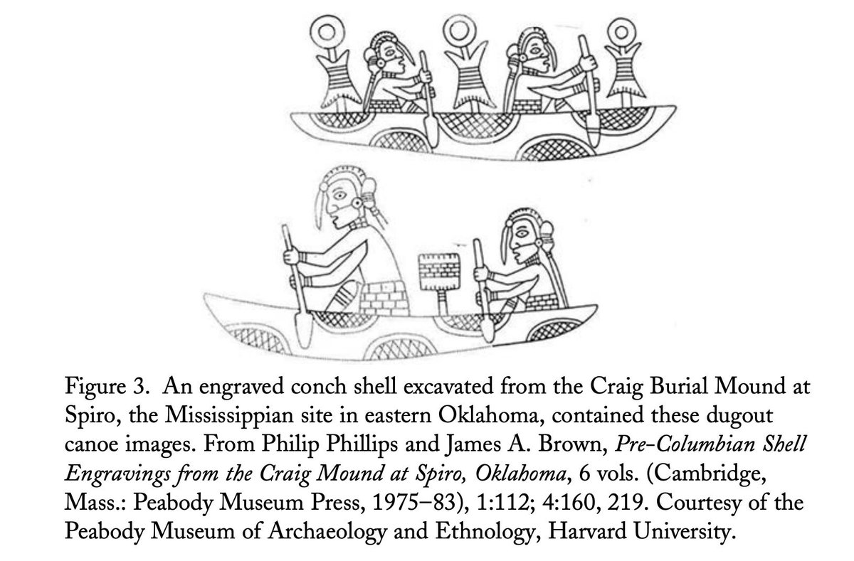 ahahistory2's tweet photo. The fleets of the Mound Builders.
In 1541 and 1543, members of the De Soto expedition encountered vast fleets of hundreds of Mississippian war canoes on the Mississippi River. These vessels were noteworthy, with the largest capable of holding up to 70 men. https://t.co/RNbbGUIp6W