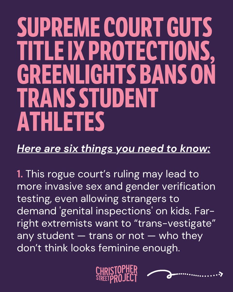 ChrisStreetProj's tweet photo. We will not capitulate. Neither should you.
#TransRights #TitleIX #ProtectTransKids #TransJoy #LGBTQ https://t.co/ljzbZa9Jho