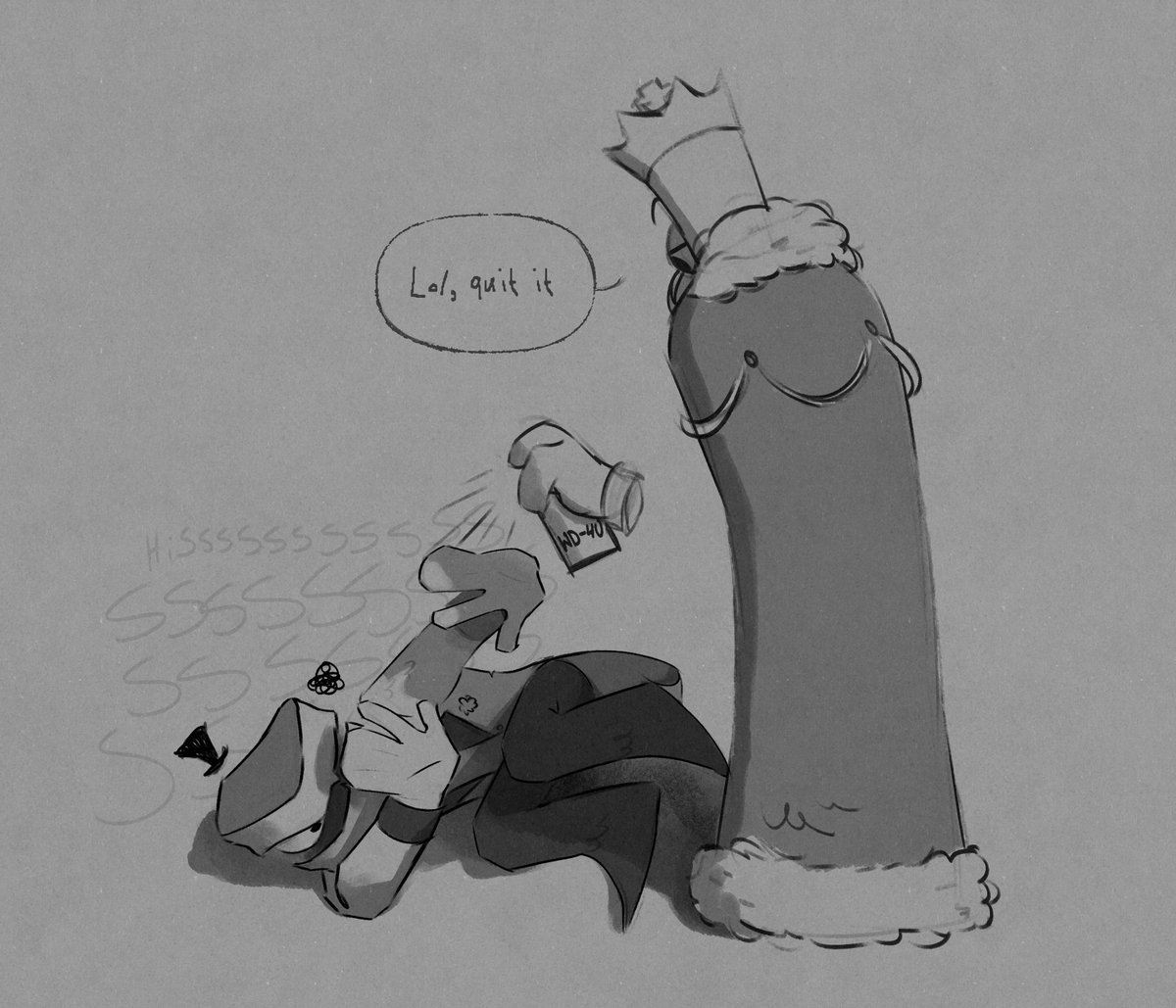 karolharba's tweet photo. Lol quick doodle of Caine from #backupau
(Au by @katzebruh )
trust me, all he needs is WD-40
#caine https://t.co/metsW5yDk3