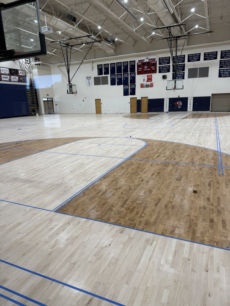 perry_pumas's tweet photo. More facilities updates @PerryPumas07  @CUSDAthletics @ChandlerUnified…

1. 3 point line down
2. Bleachers getting higher and press box started
3. Track scraped down to the dirt https://t.co/E0KcExOuDL