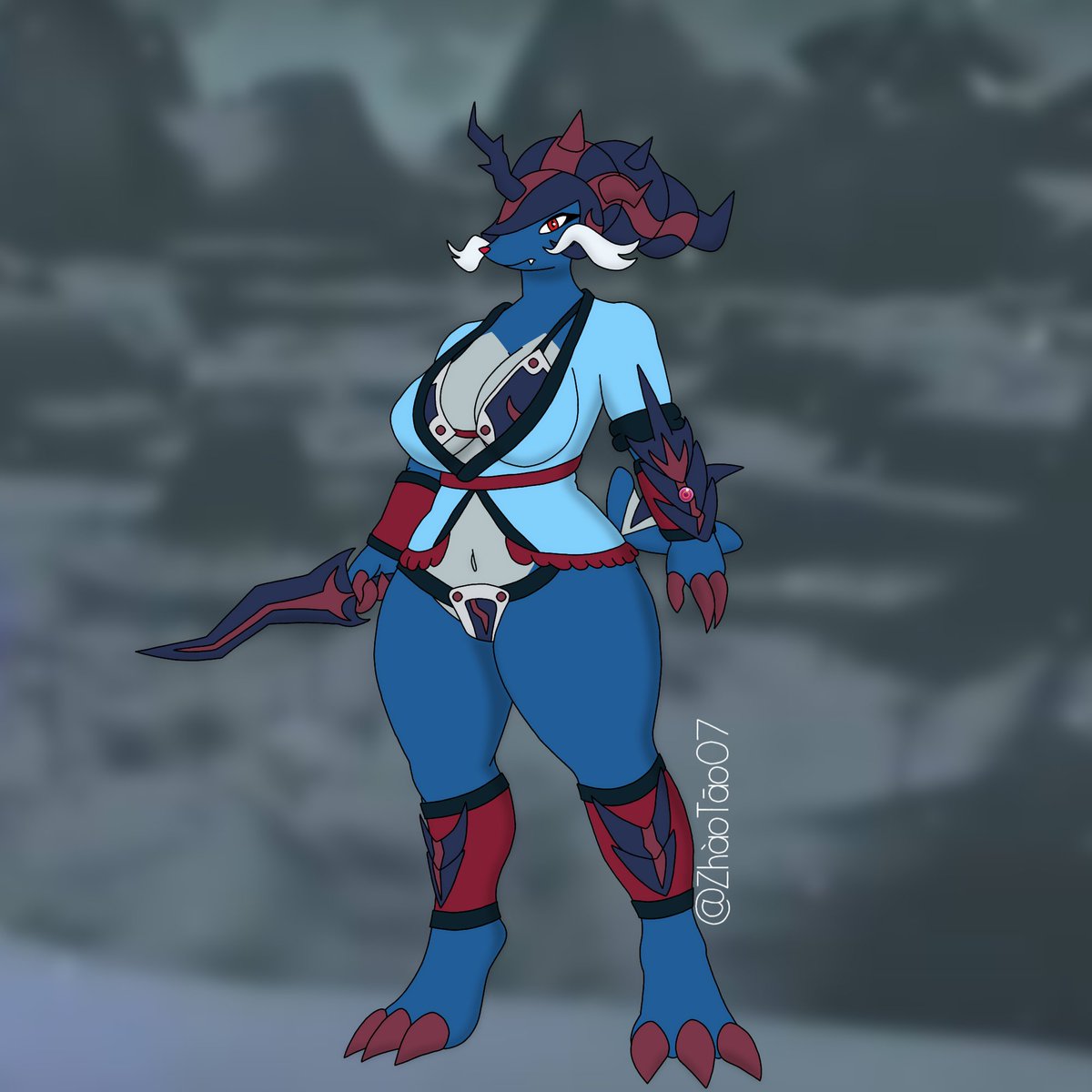 ZhaoTao07's tweet photo. 🇪🇦: La reina de los mares se hace presente, Kairi, una Samurott bastante conocida en la región de Hisui, es conocida como la campeona del norte, pero también es una gran viajera

#pokemonoc #hisuiansamurott #hisui #samurai https://t.co/UJI82dw5Ix