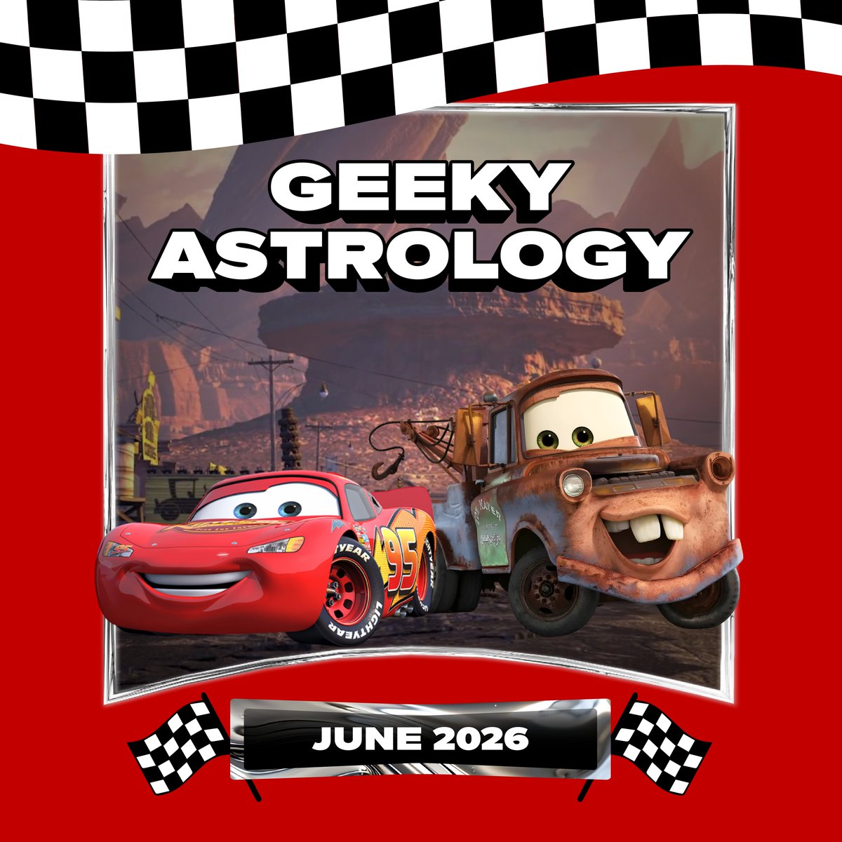 Calgaryexpo's tweet photo. Ka-chow! It's been 20 years since Lightning McQueen first raced into our hearts. To celebrate, we're matching you with the characters who taught us that life's about the journey, not the destination. https://t.co/1IGLXhMBhq