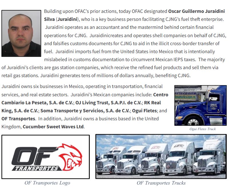 jorgegogdl's tweet photo. Designan a 2 nuevos mexicanos como huachicoleros en USA. Óscar Guillermo Juraidini acusados de robo de combustible del CJNG, "contador y cerebro"y  J. Refugio Ruiz Villagomez.

La empresa Ahavat una de las 9 acusadas aparece como proveedor del municipio Paraíso, Tabasco. https://t.co/HTaBeuZOsw