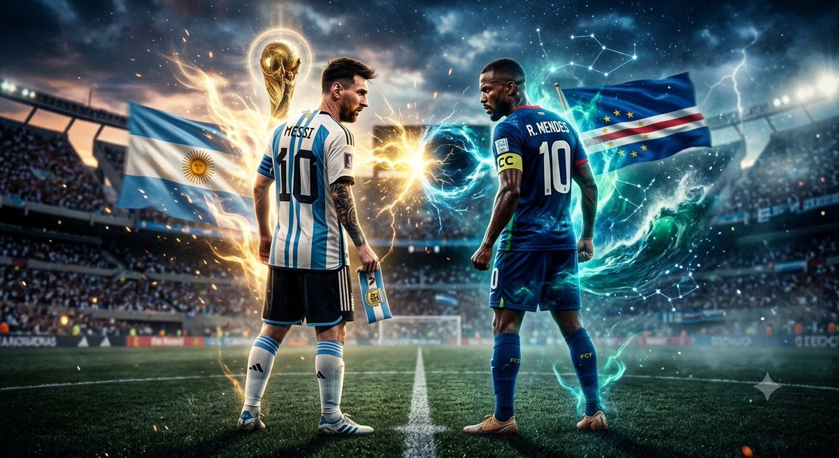 Jikkai10's tweet photo. ¿Que creen que pasará el viernes entre Argentina y Cabo verde?

La energia de Lionel Messi y Ryan Mendes es intensa... Veo a mucha gente manifestando su apoyo a Cabo verde solo por la intencion de eliminar a Argentina directamente...

Por mi parte quiero que gane Argentina 🇦🇷 https://t.co/N6i0d8ORv9