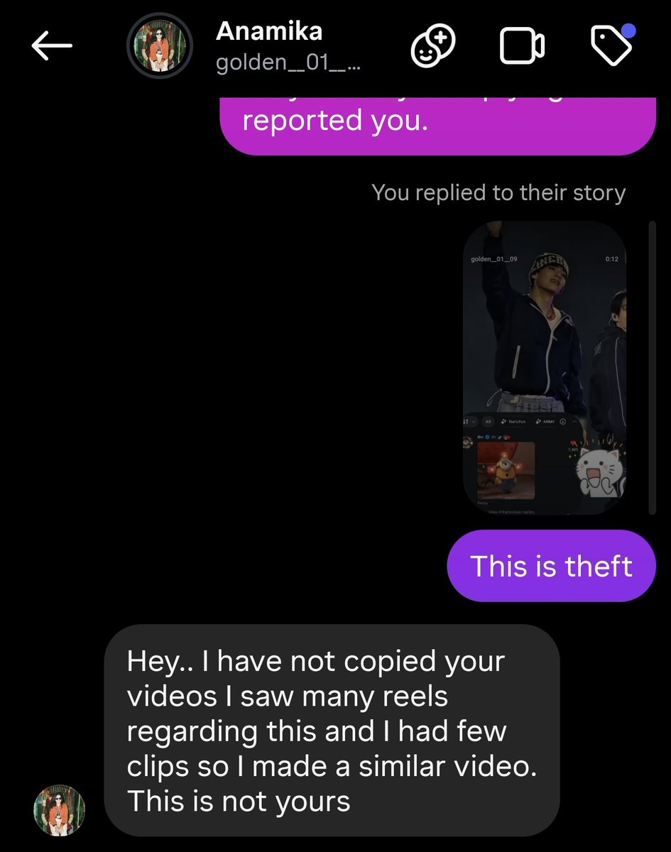 TK_9975's tweet photo. She claims ownership rights, but it's mine 💔💔
I wish Taehyung hadn't paid any attention to her.  https://t.co/2fNmF2evH2 https://t.co/ZCW1vN8jpD