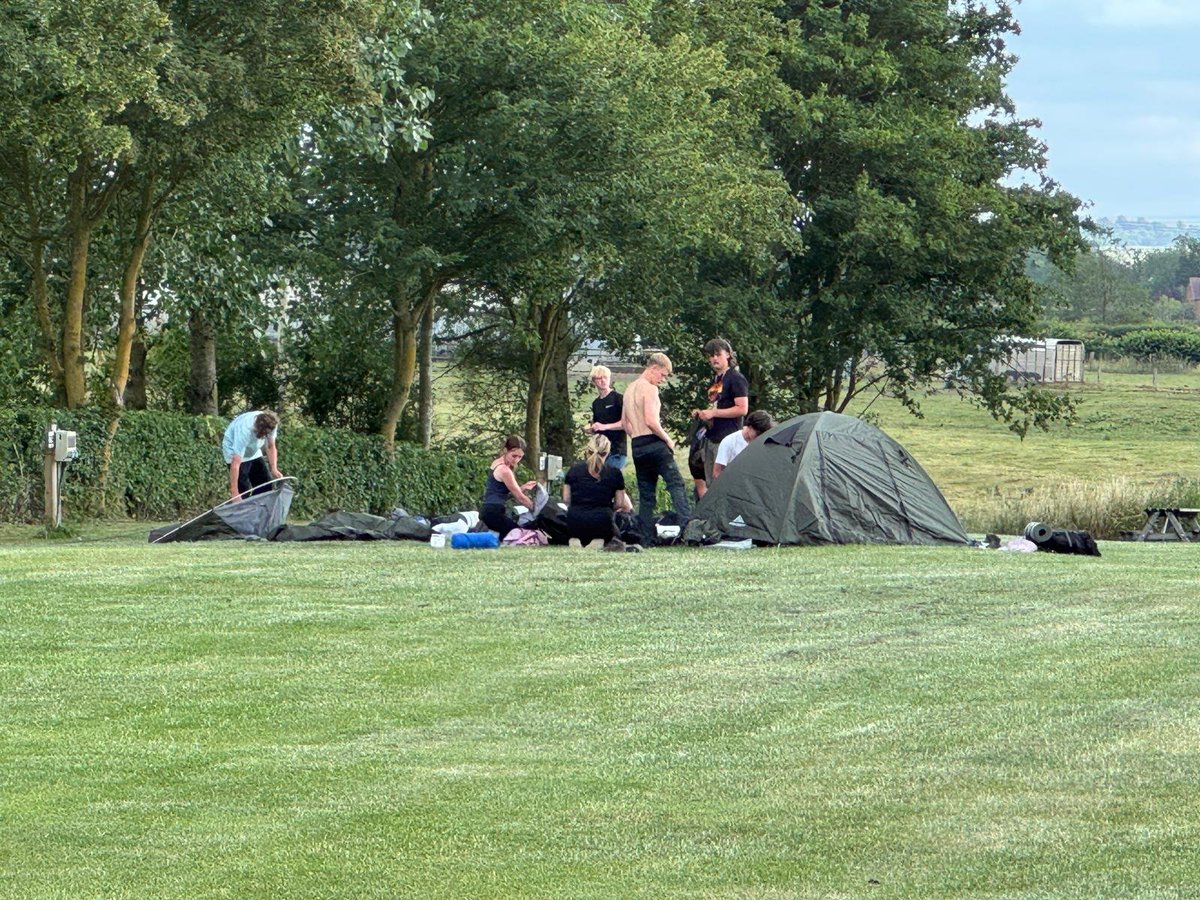 TQEA_Principal's tweet photo. Duke of Edinburgh update - camp all set up, all fed and watered. The students have been an absolute credit! #beyondtheclassroom #DofE https://t.co/7cEiRjfY5o