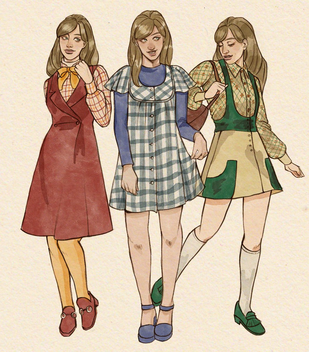 amarynth's tweet photo. holly in some 60s outfits #jjba https://t.co/GX1plGlmPB