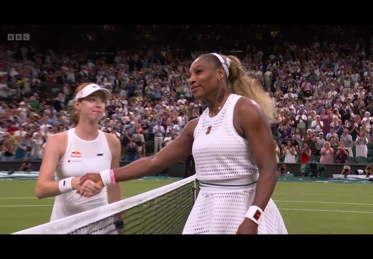 KDCunliffe's tweet photo. Well done Maya Joint.

- 20 years old 
- Lost 12 in a row
- Crowd totally against her
- The whole thing is an absolute circus
- Everything to lose 

She should win - and she has.

#serenawilliams #mayajoint #wimbledon https://t.co/1BLGd2Blh4