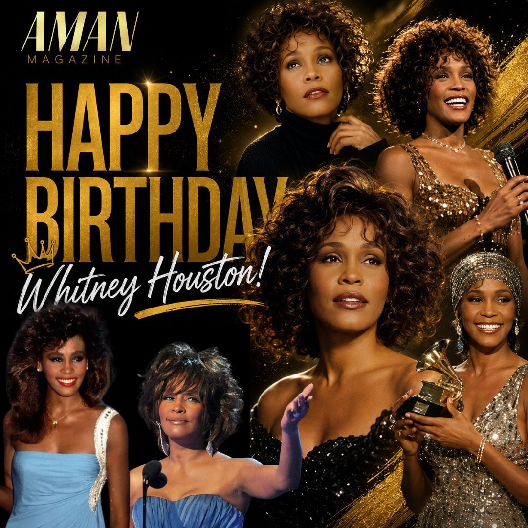 Aman_Magazine's tweet photo. Happy Heavenly Birthday to the iconic #WhitneyHouston! https://t.co/QOQ5kKxold