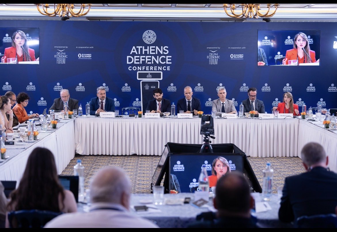 Eleni_Ekmek's tweet photo. It was such a great joy for me to talk about emerging tech and the future of warfare at #AthensDefenceConference Delphi Forum alongside amazing panelists from the very dynamic and upcoming Greek defense private sector, https://t.co/idzUl4Gmjk