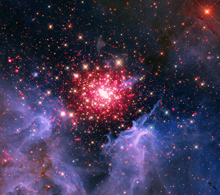 NASA_Marshall's tweet photo. In celebration of America's 250th birthday, @chandraxray has unveiled four cosmic images in red, white, and blue. 🇺🇸

The image set features Cassiopeia A, the nebula NGC 3603, the galaxy NGC 4736, and a distant galaxy cluster known as ZwCl 0024+1652. 

🔗 https://t.co/HqRwuJl1pY https://t.co/A8xNqt1OFe