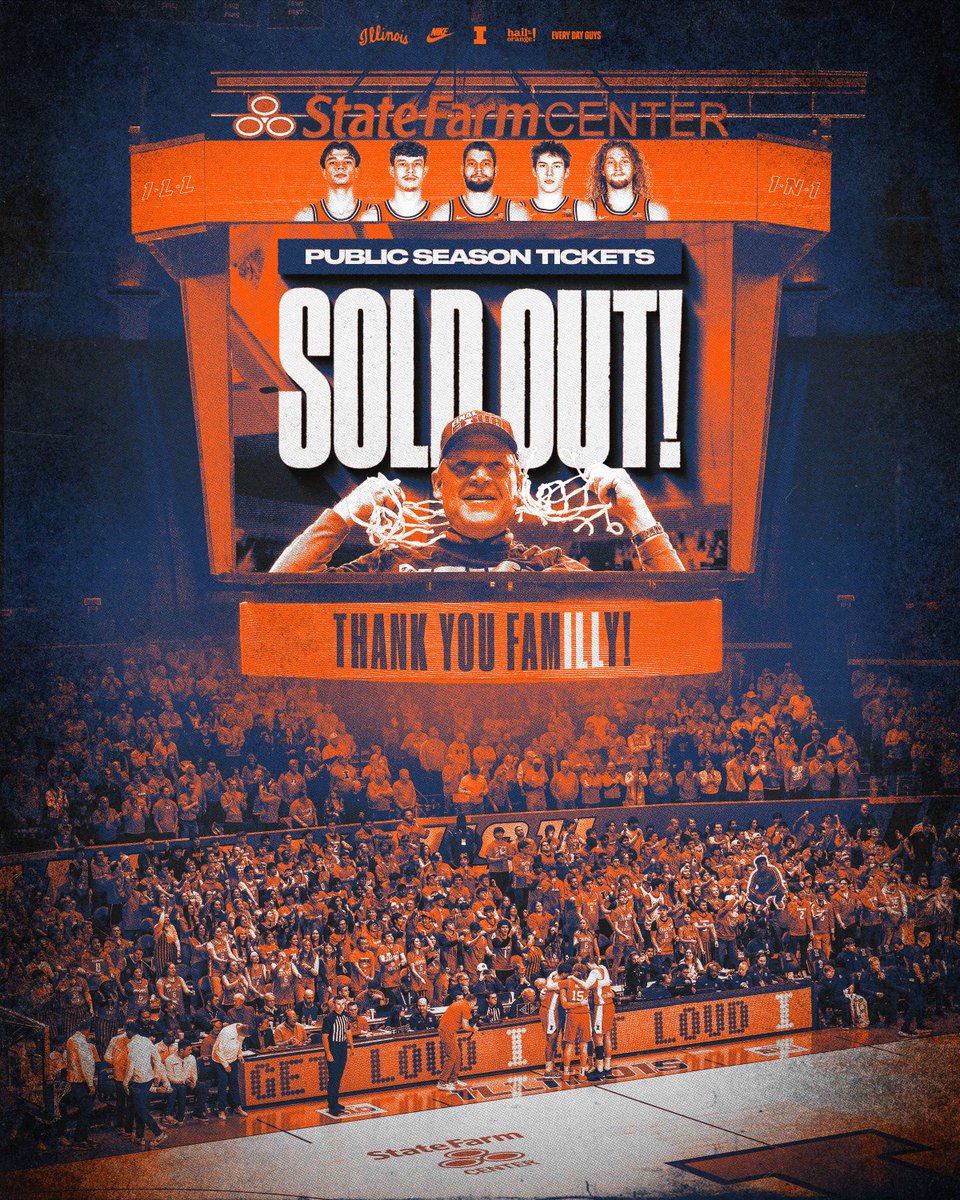IlliniMBB's tweet photo. You make State Farm Center the place to be.

For the third straight year, season tickets are sold out! https://t.co/zLPW0c7yjU