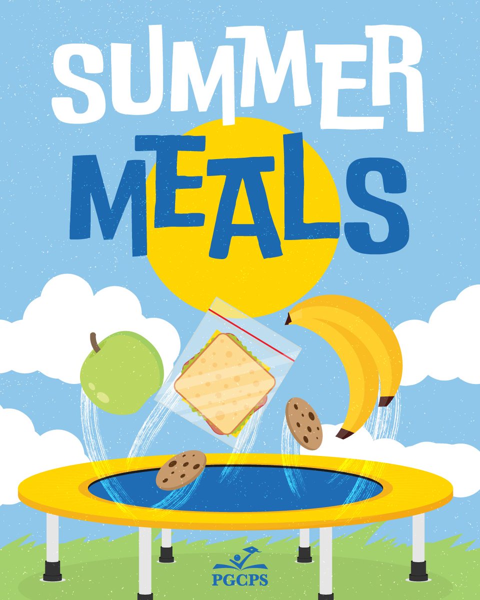 pgcps's tweet photo. 🍎 Free summer meals start July 1! Kids and teens get free breakfast and lunch—no registration or ID needed. First-come, first-served. Parent/guardian must accompany. Learn More: https://t.co/2MfkLpfVyw https://t.co/lNE1k4Dcg6