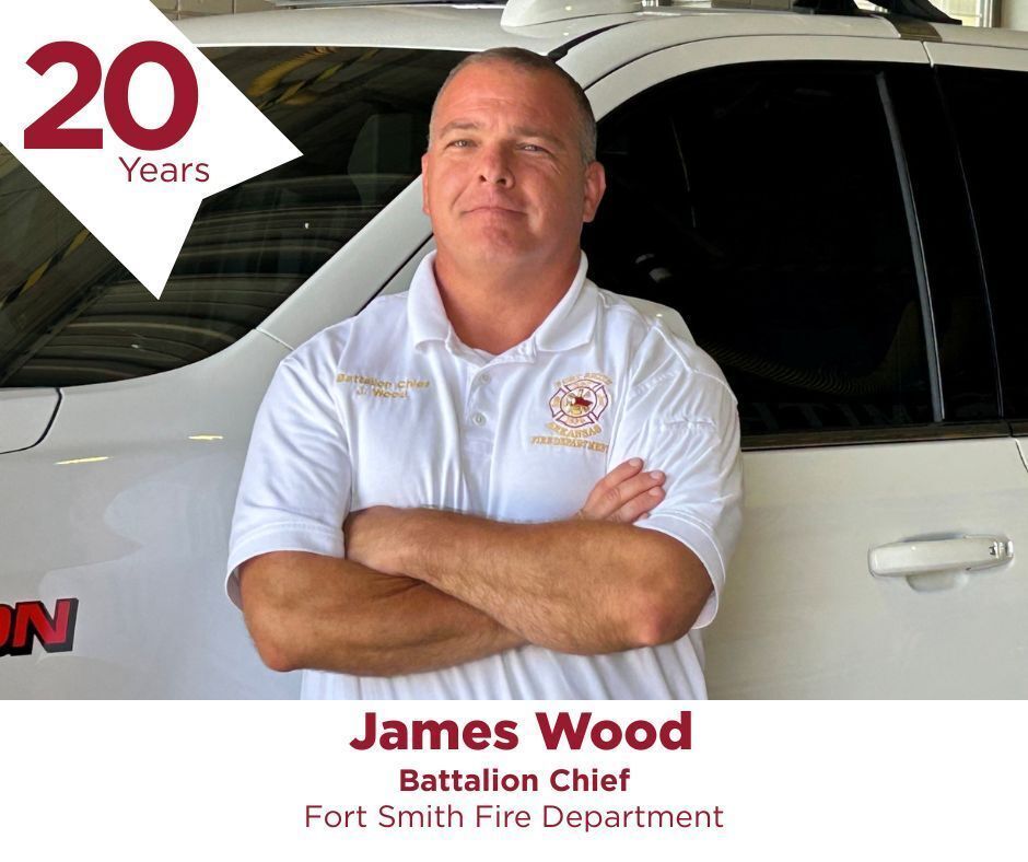 FtSmithARK's tweet photo. Employee Spotlight 🔦 Battalion Chief James Wood
Fire Department | 20 Years of Service

Thank you, Battalion Chief James Wood, for 20 years of leadership, service, and dedication to the Fort Smith community! https://t.co/tr59BZMFMs