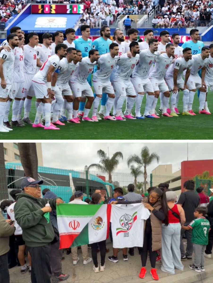 NoticiasMir's tweet photo. La selección de #Irán, se despidió de #México profundamente agradecida por el inmenso apoyo y el afecto que el pueblo azteca les demostró a lo largo de su estancia en el país. #NOTICIAS https://t.co/QO1DehR5FJ