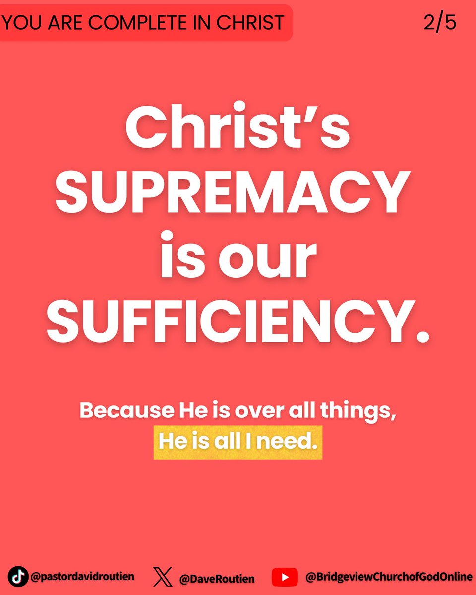 BridgeviewCOG's tweet photo. Jesus is enough to make you spiritually, emotionally, mentally, and physically whole. #jesusovereverything https://t.co/wRvX6QtZKt