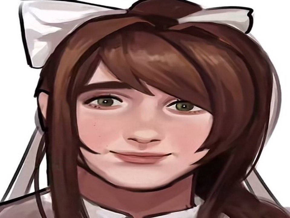 num1tetofucker's tweet photo. ddlc fans don't even complain when you make hanging jokes anymore they just look at you like this https://t.co/QgWUTS3mBr