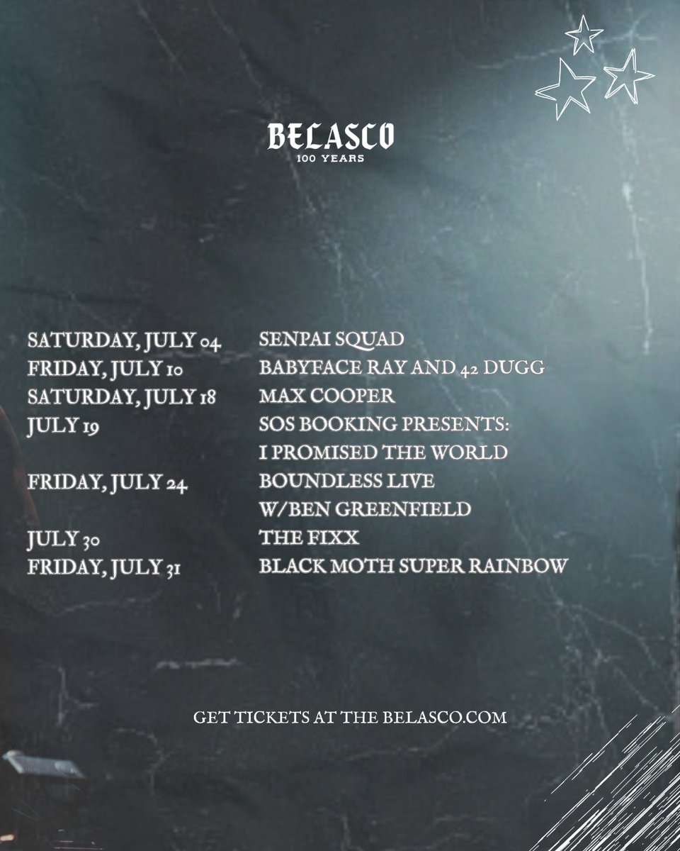 BelascoLA's tweet photo. JULY at The Belasco! 🔒
Which show are you excited for??

🗓️ See the full lineup!
🔗 https://t.co/lbK5CFPyFV https://t.co/6gZ2FrJdP5