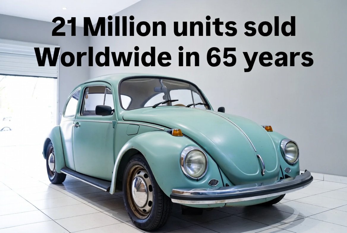 userkrisg's tweet photo. @Scobleizer I may regret saying this but here's my challenge to Elon, sell more units than the original VW Beetle Type 1 did... 🤔 https://t.co/vcDrIMZ1FK