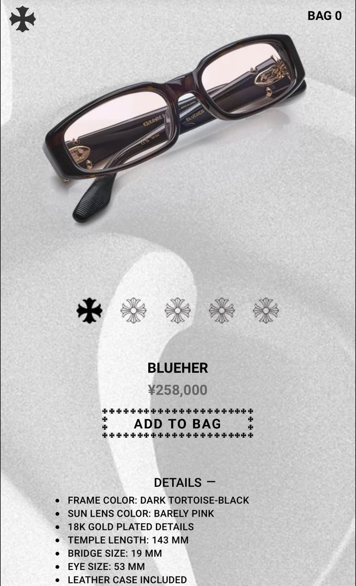 Chrome Hearts クロムハーツ公式オンラインストアにて本日アイウェア発売