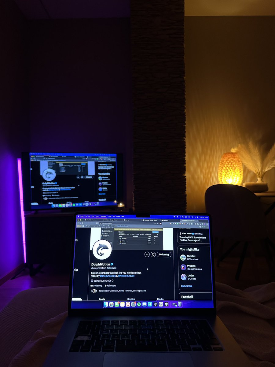 shoguncarroll's tweet photo. new apartment. just moved in

no matter, the work always continues. 

stay tuned for an early access subscription giveaway of @dolphmotion 🐬 tomorrow 

#1 screen recording tool that looks like you hired an editor. https://t.co/n1wo2Io7vu