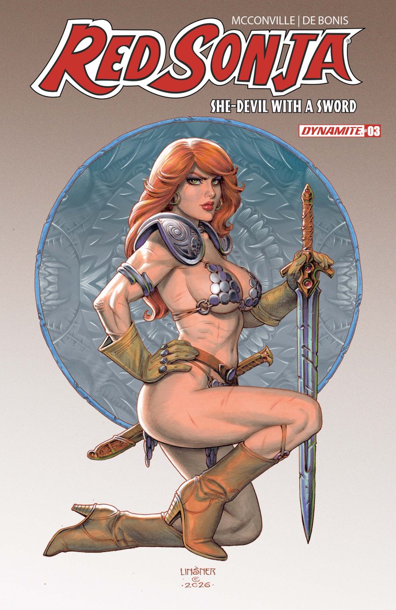 DynamiteComics's tweet photo. In stores this week, Red Sonja: She-Devil with a Sword #3 from Rory McConville and Pablo De Bonis with cover by Stuart Sayger, Lucio Parrillo, Joseph Michael Linsner, Mike Rooth and model Megan Random.

#redsonja #rorymcconville #pablodebonis #stuartsayger #lucioparrillo #josephmichaellinsner #mikerooth #meganrandom

https://t.co/8OefxCiZz6