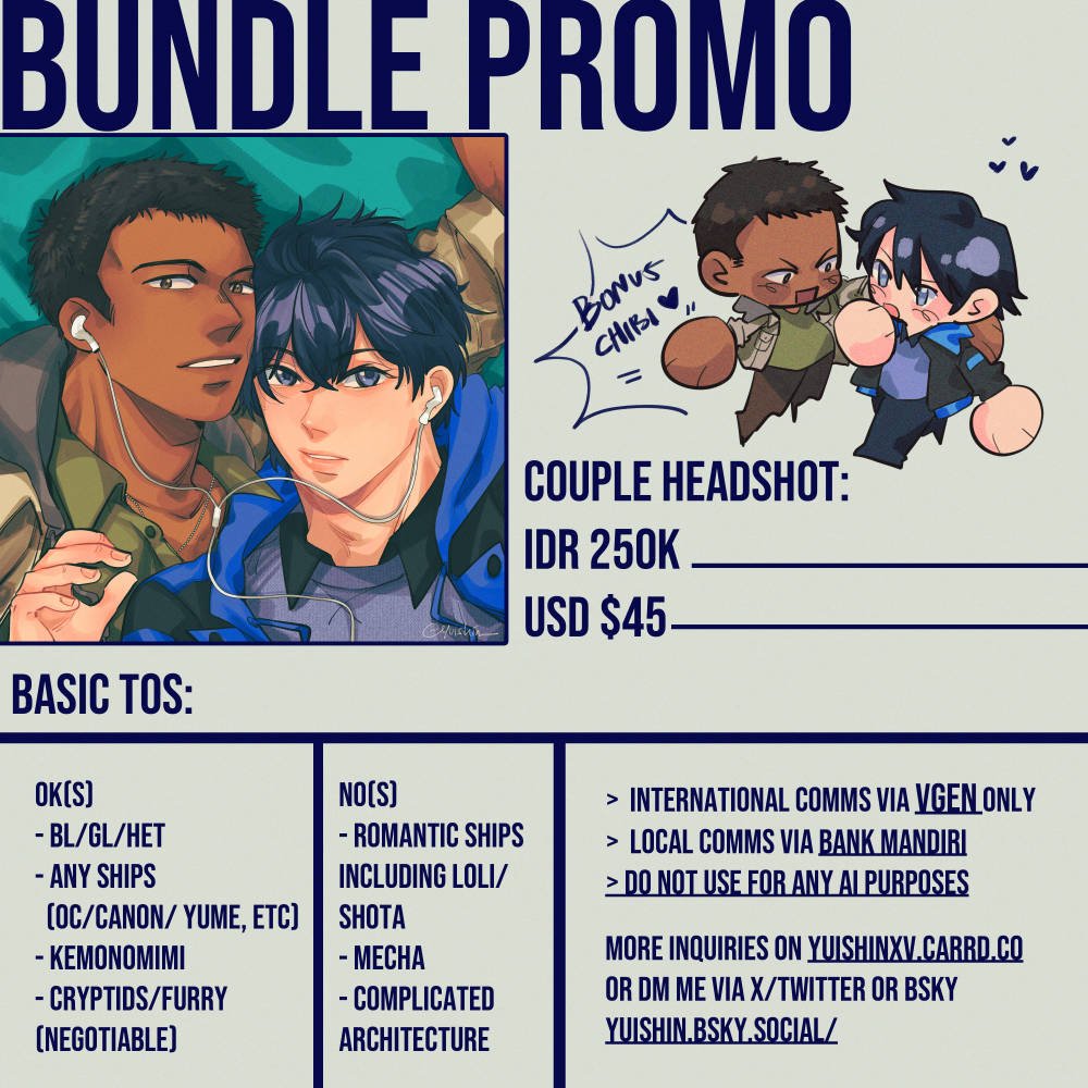 yuishin__'s tweet photo. Hello!! I'm opening cmsn for July batch! Kindly check my carrd or my vgen page for more inquiries or you can knock my DMs if you're interested🫪🫪✨✨ 

Thank you sm!!
🎨https://t.co/UDemhYkEdA 
🎨https://t.co/a5TYI5Bkx0 https://t.co/hNfu4Pl4Nq