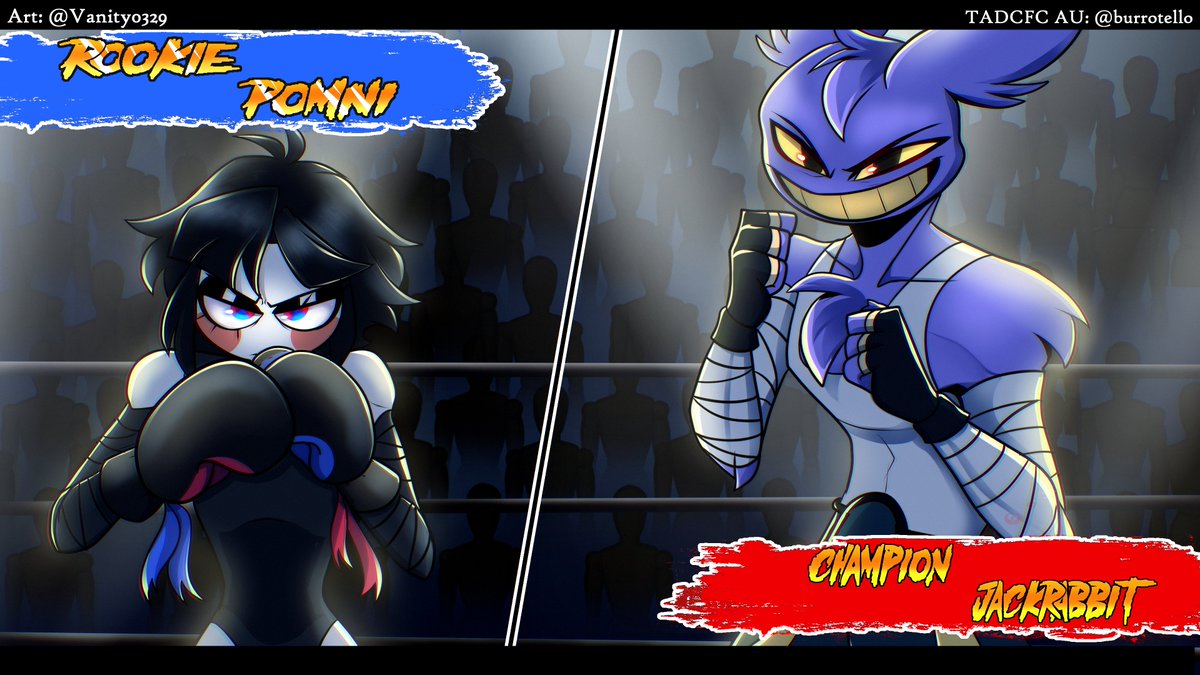 Vanity0329's tweet photo. Ready Player 1
1V1
Rookie VS Grand Champion

The Amazing Digital Fight Club AU by @burrotello 

#tadc #tadcfc #Jax #pomni #theamazingdigitalcircus https://t.co/nTG9gUzlLI