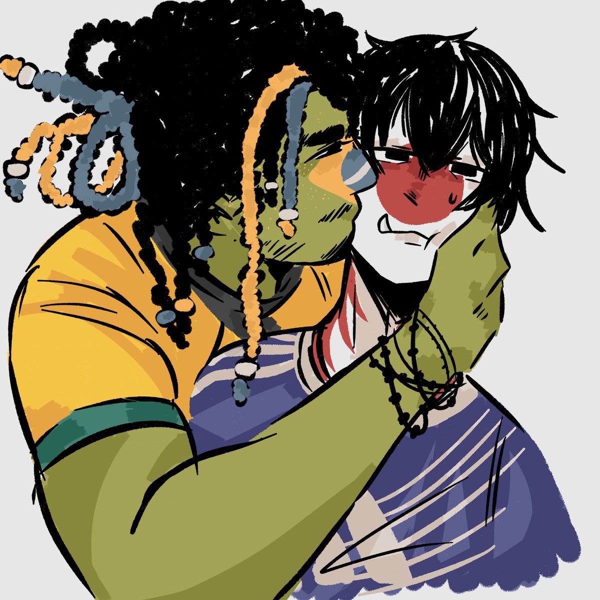Cosmocho_'s tweet photo. pobrecito japo, de verdad pensé que ganaría
#countryhumans #brasil #japon https://t.co/7v4rlAPNOp